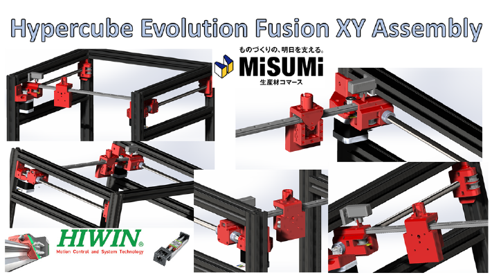 Hypercube Evolution Fusion XY Assembly | 3d print model