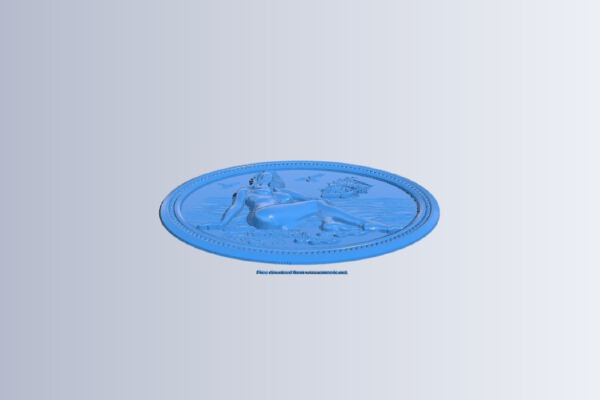Picture of woman on the beach | 3d print model
