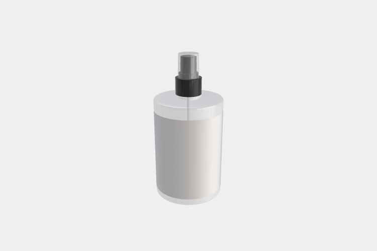  Transparent Cosmetic Bottle with cap Mockup