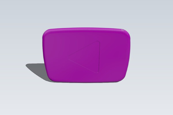 YouTube play button | 3d print model