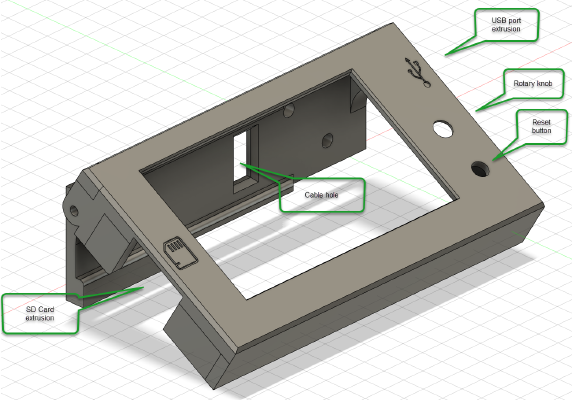 Creality CR-6 BTT TFT50 mount | 3d print model