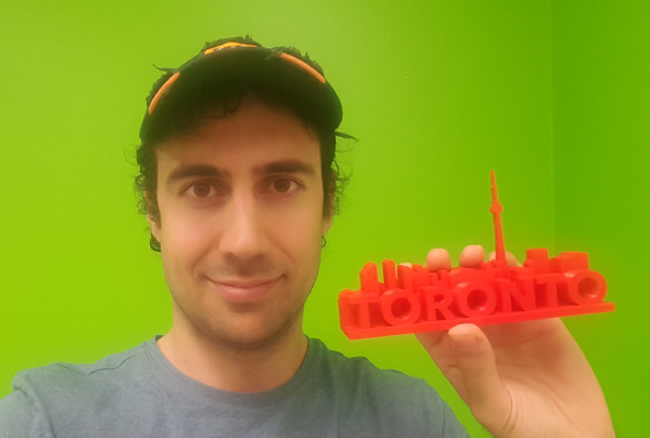 Toronto Skyline and Sign Letters Magnet or Paperweight | 3d print model