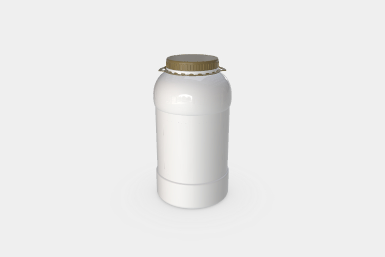 White Plastic Milk Bottle Mockup