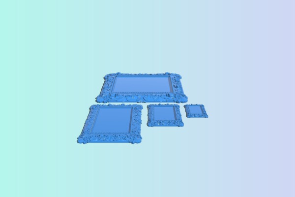 Picture Frames 28mm scaled | 3d print model