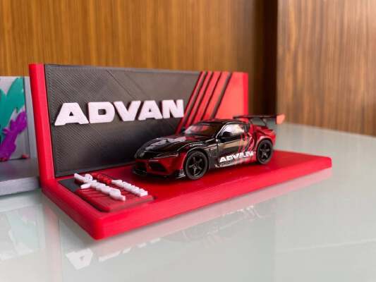 Mini GT Advan HKS Toyota GR Supra Display Base | 3d print model