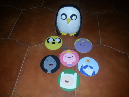 Gunter + Adventure Time coasters | 3d print model
