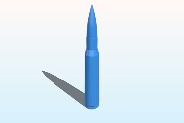 12.7x108mm (Soviet Union) Antitank Rifle Round Replica | 3d print model