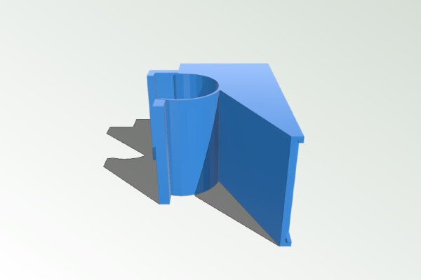 Robo 3D clip on 30mm fan duct with front outlet | 3d print model