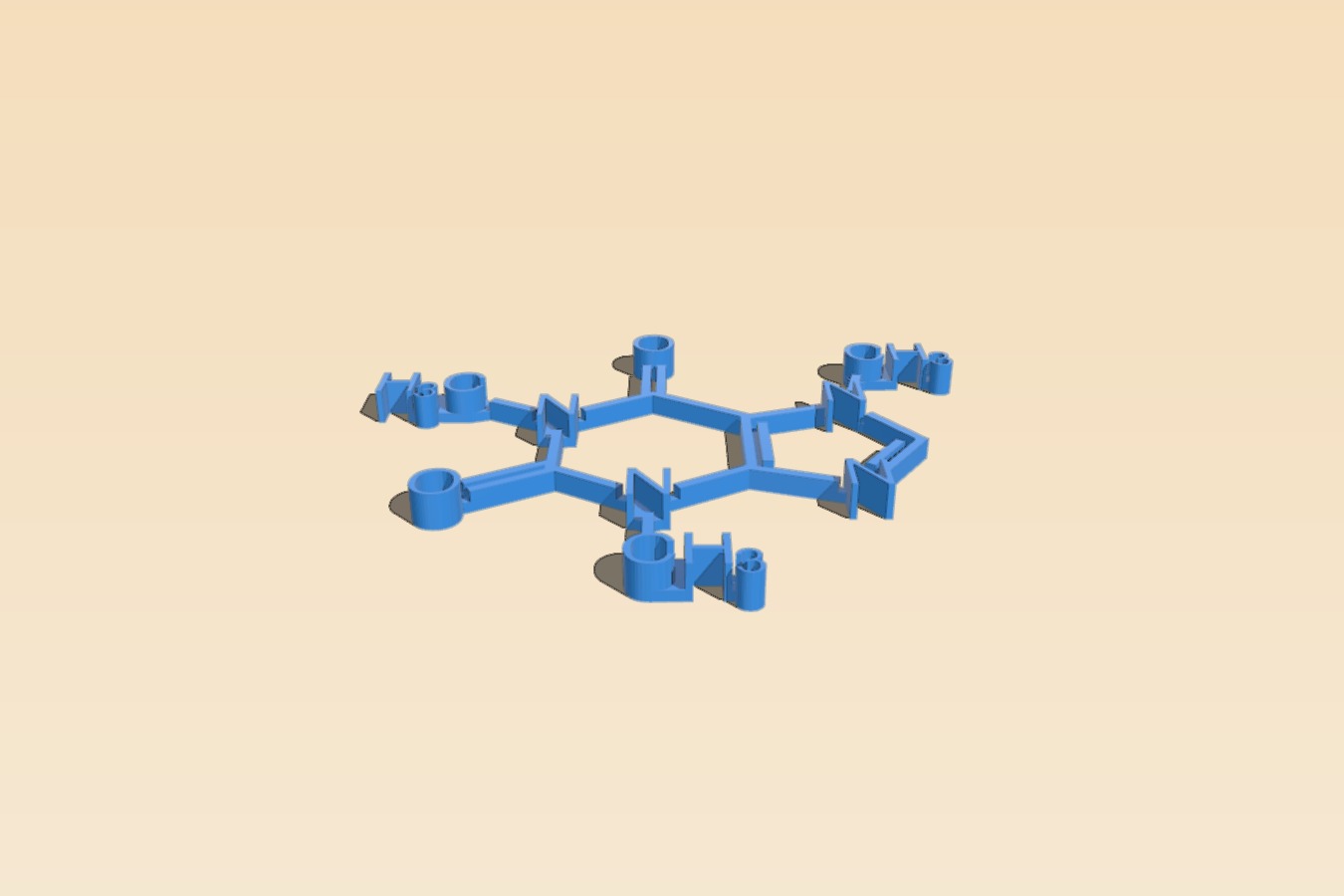 Caffeine Molecule with Raised Lettering