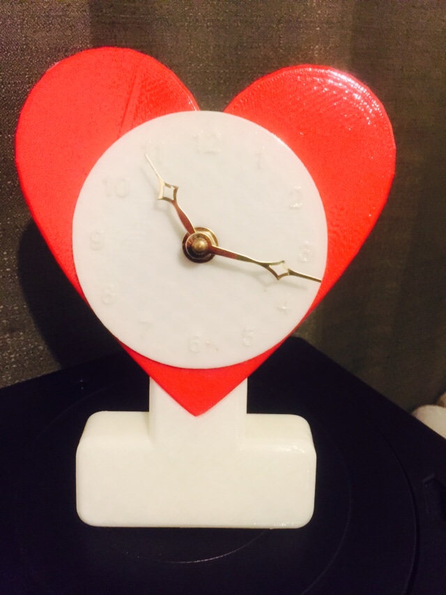 Glow in the dark heart clock