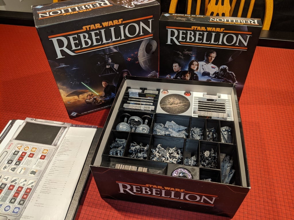 Star Wars Rebellion With Rise Of The Empire Board Game Box Insert Organizer