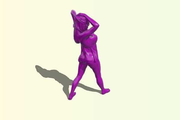 Woman dressed for summer | 3d print model