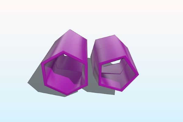 Customizable Pair of Packable Scutoids | 3d print model