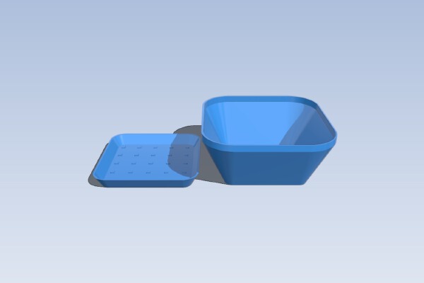 Square Flower Pot with rounded corners | 3d print model