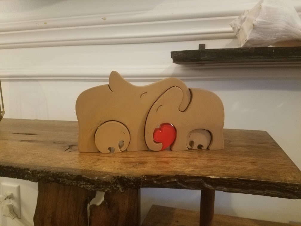 Elephant Family Puzzle