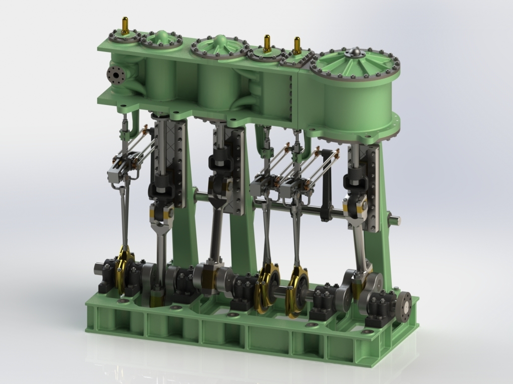 Triple Expansion Marine Steam engine update 4