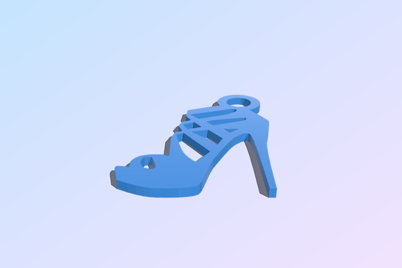 High heel sandal keychain