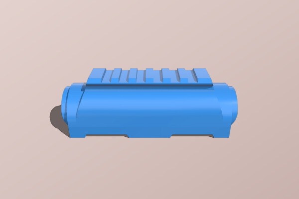 Railed (high-profile) Handguard for AK74u (Cyma) | 3d print model