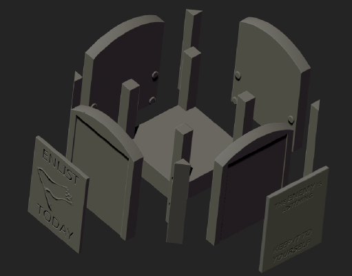 Propoganda Trash Can | 3d print model