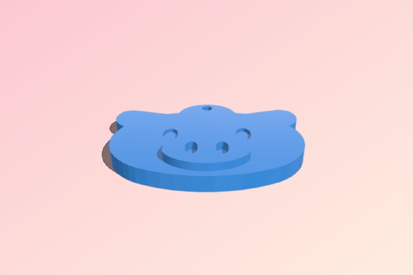 Pig keychain | 3d print model