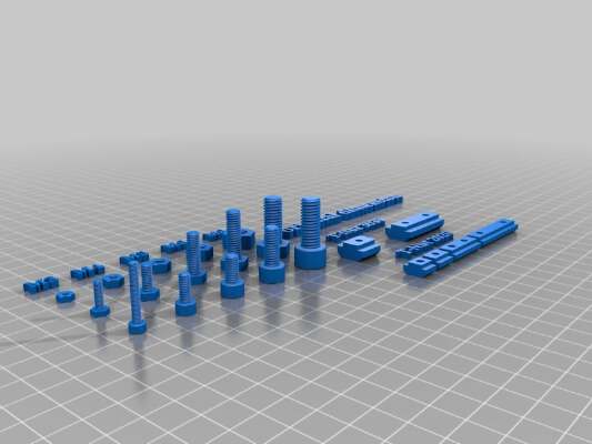 Metric nuts and screws | 3d print model