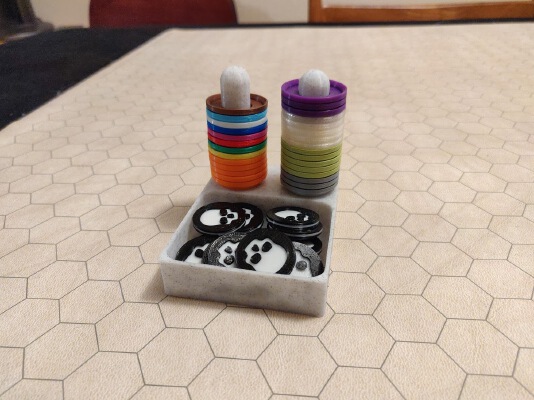Holder for stackable mini markers and death tokens | 3d print model