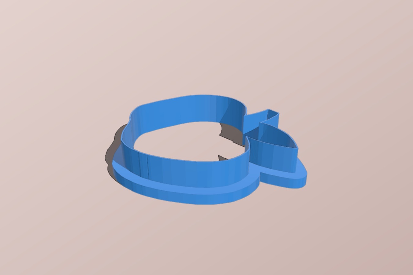 Apple cookie cutter with leaf