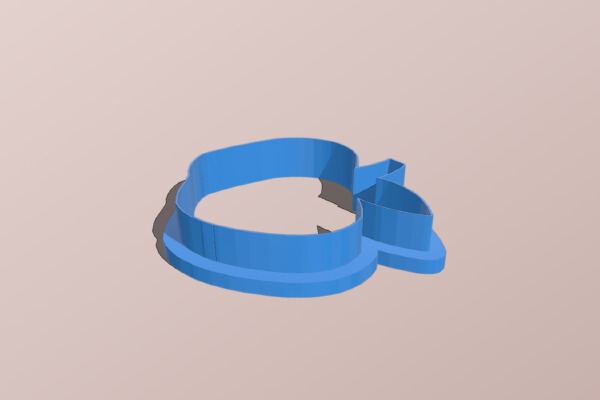 Apple cookie cutter with leaf | 3d print model