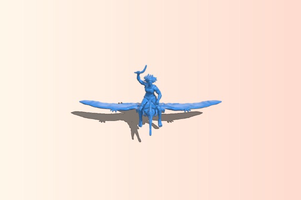 Flying dinosaur rider | 3d print model