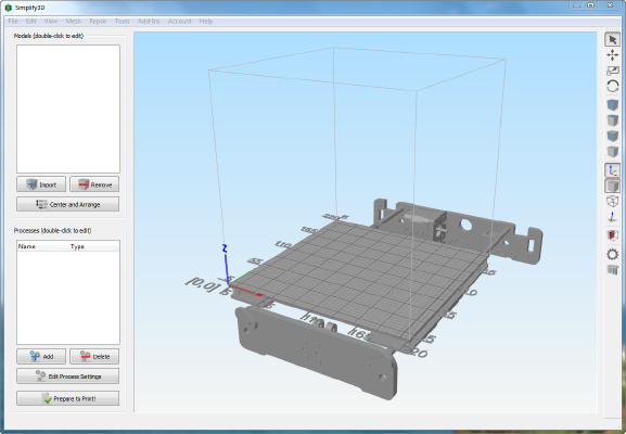 Anet A6 bed model for Simplify3D | 3d print model