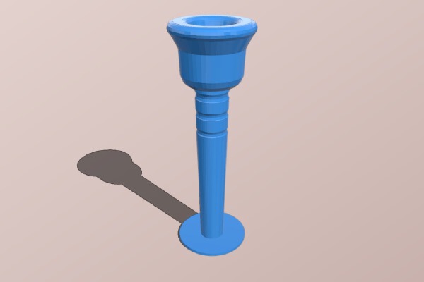 My Customized Trumpet Mouthpiece | 3d print model