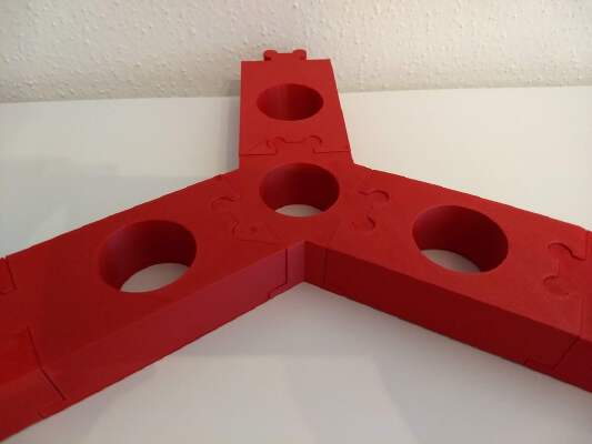 Template for wall mounting of hexagonal sound absorbers _ Schablone für Wandmontage von hexagonalen Schallabsorbern | 3d print model
