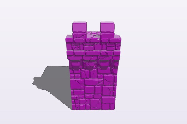 Medieval tabletop kickstarter, wallpack sample, medieval interlockable castle wall | 3d print model