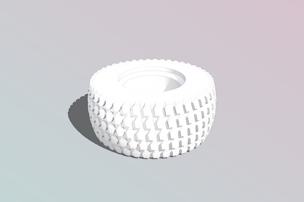 HUINA  583 Radlader Torfreifen und Felge | 3d print model