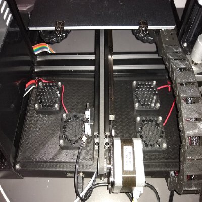 Dual 40 mm fan lids for Ender 3_PRO AIO case | 3d print model