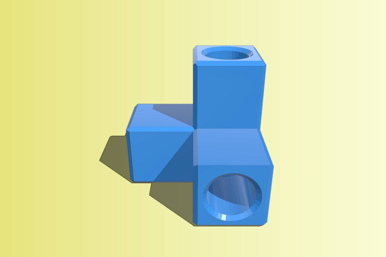 3-Way Corner Bracket for 7_16th Dowel Rod