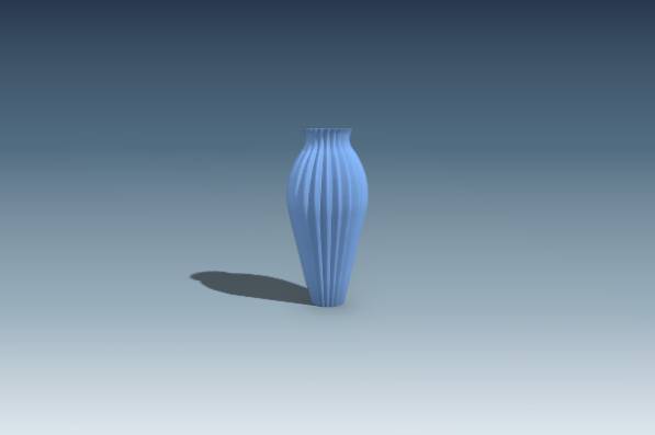 Slender Ribbed Vase