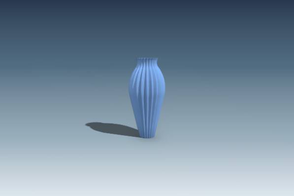 Slender Ribbed Vase | 3d print model