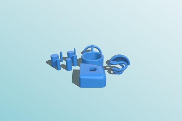 Hollow HD test for resin printers, 5mm tall for quick print, High Def | 3d print model