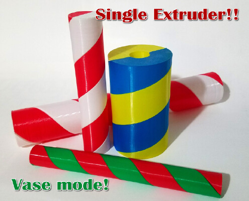 Candy Stripe Fidget Twisters | 3d print model