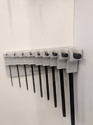 Allen key holder + magnetic wall mount | 3d print model