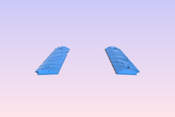 1911 Grips Tiger Style | 3d print model