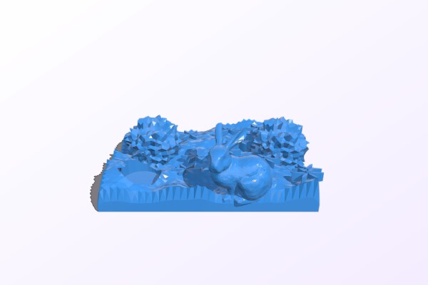 spring bunny with hole | 3d print model