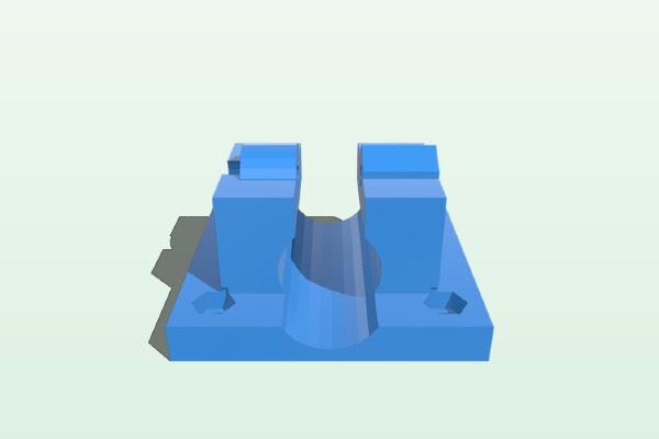 LM8UU bearing mounts for Aleph Objects (AO) X Idler - Corrected Holes | 3d print model