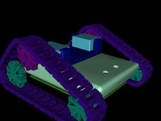 Simple Caterpillar Robot for standard servos | 3d print model