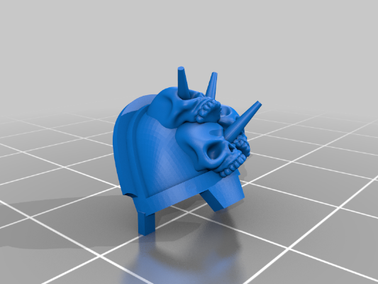 Scary Skull Grav Shoulder | 3d print model