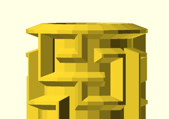 Maze cylinder 2 - ramp wall | 3d print model