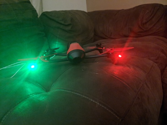 Bebop 2 CR322 LED Leg Mounts | 3d print model