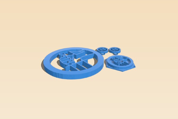 Hellboy BPRD Logo Necklace, Ear Rings and Buckle | 3d print model