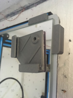 Ikea LOTS mirror bracket for CR-10 with insulated bed - integrated strain relief | 3d print model